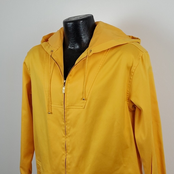 St.John Spot yellow vintage full zipper jacket hoodie women size M P - Picture 4 of 11